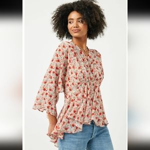 Floral Peplum Blouse